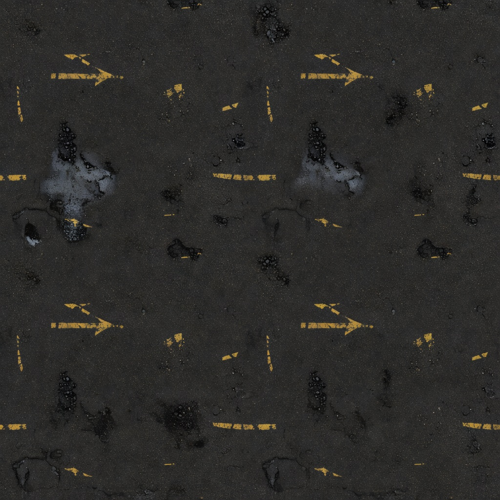 Stained Asphalt Road Texture