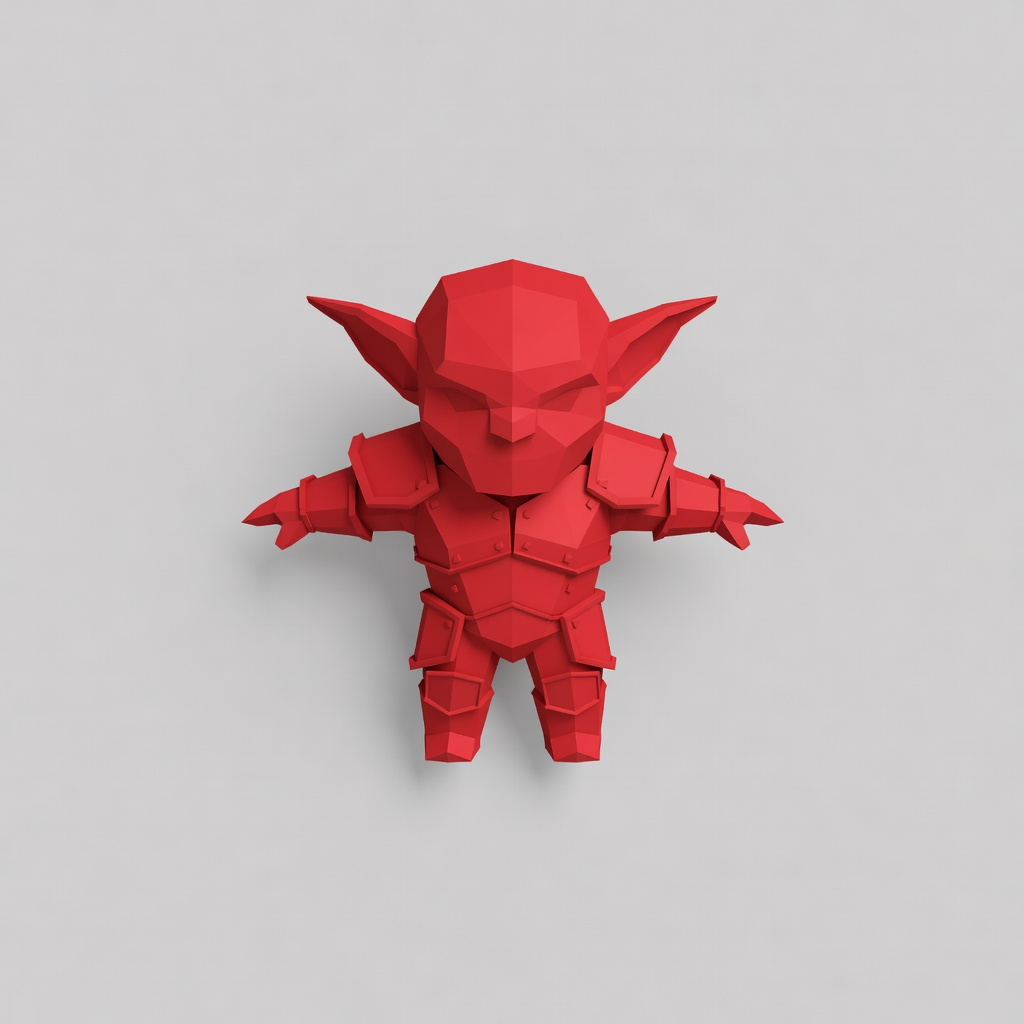 Red Armored Goblin Minion Concept