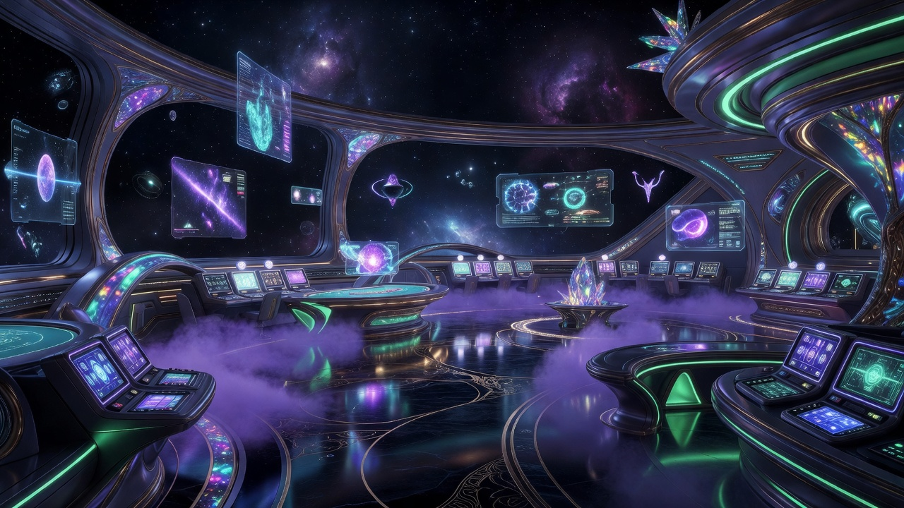 Slot Background - Alien Spaceship Casino Interior