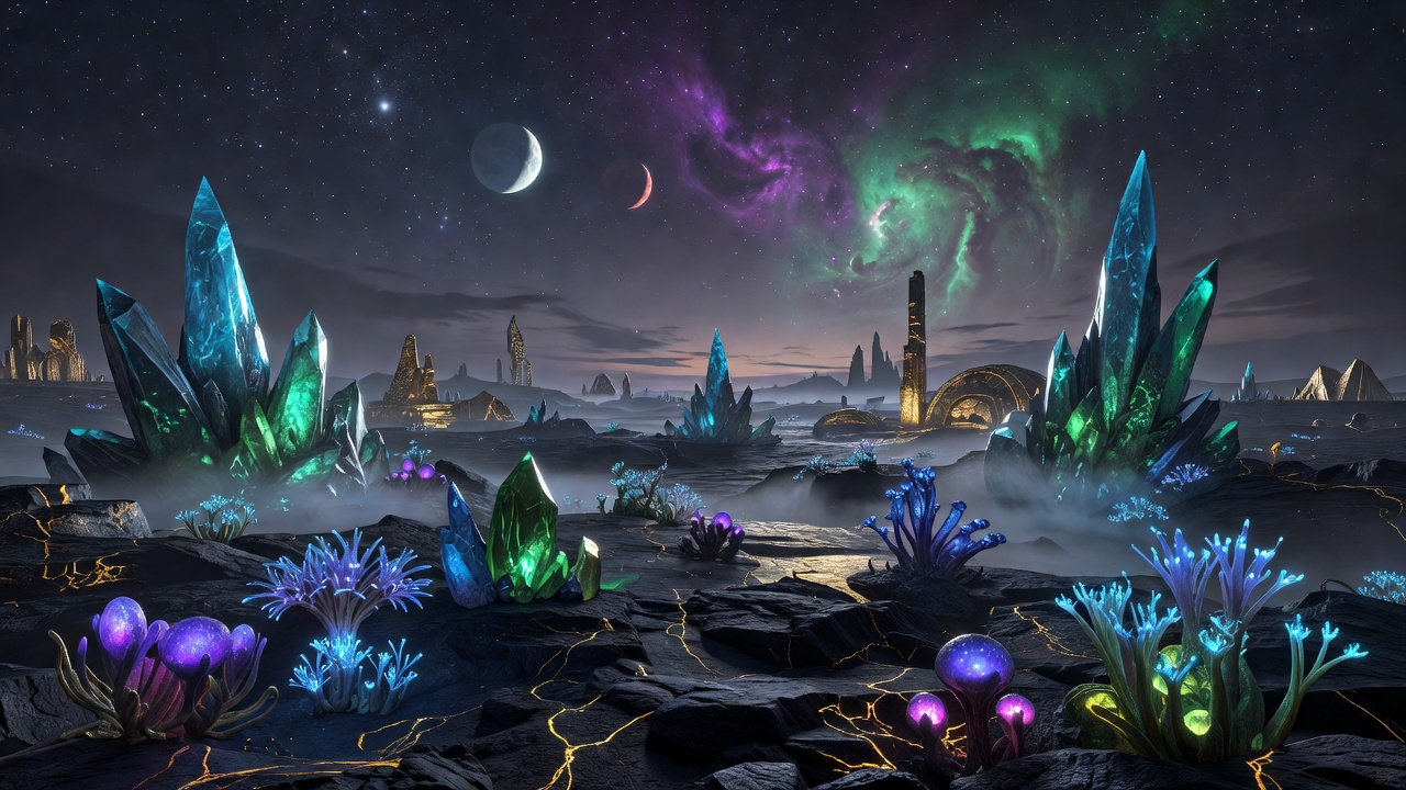 Slot Background - Alien Planet Surface Bonus