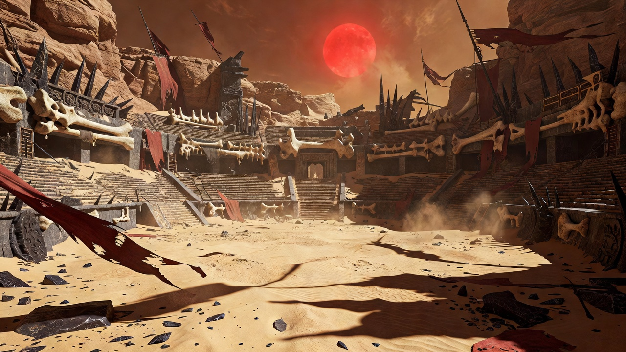 Brutal Desert Arena Backdrop