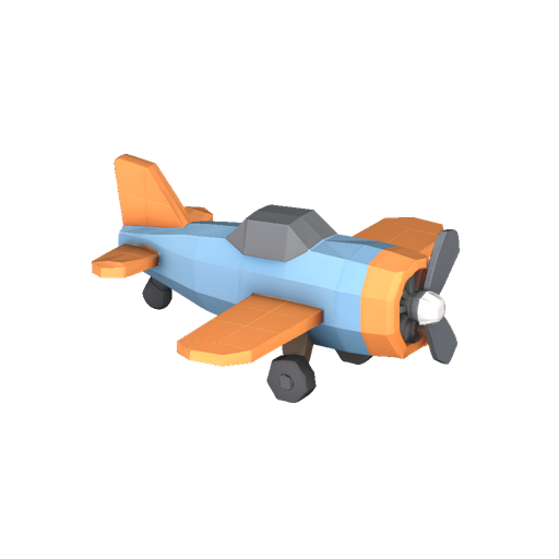 Low Poly Toy Airplane