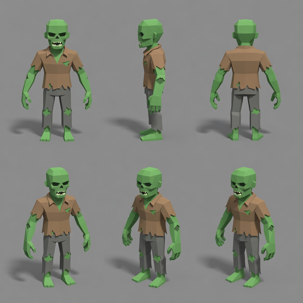 Zombie Character Concept Sheet