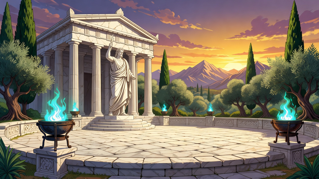 Arena Backdrop - Mythic Temple