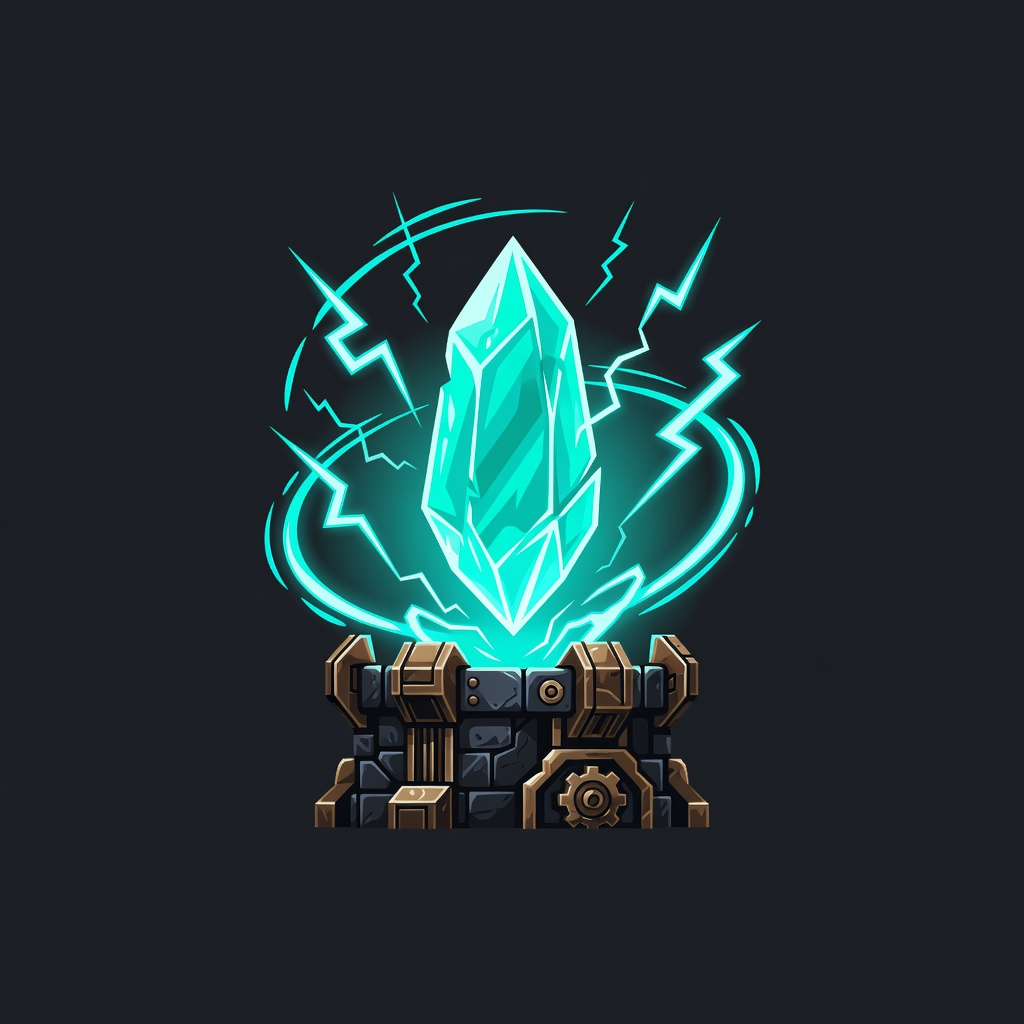 UI Icon - Arcane Crystal Turret (Cyan)