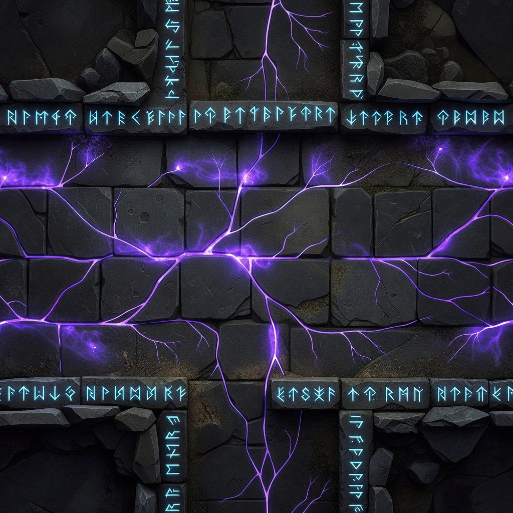 Path Texture - Glowing Energy-Line Worn Path