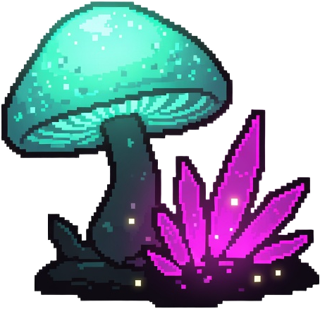 LUMEN Glow Mushroom Crystal Prop
