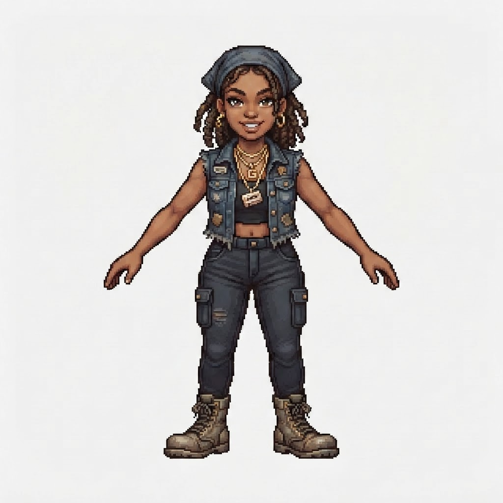 Pixel Streetwear Girl