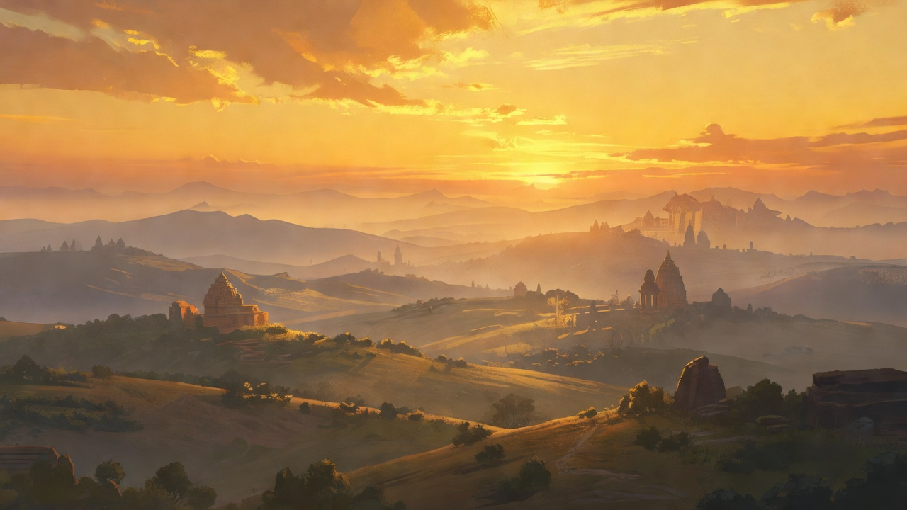 Darsatian Background Far - Hills and Sky