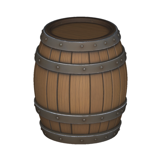Weathered Wooden Barrel