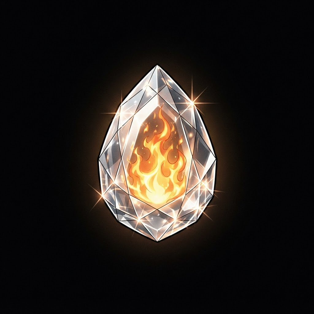 Flaming Crystal Gem