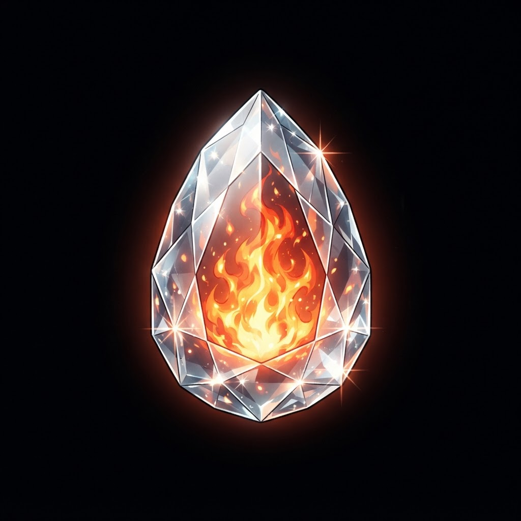 Flaming Crystal Gem (4)