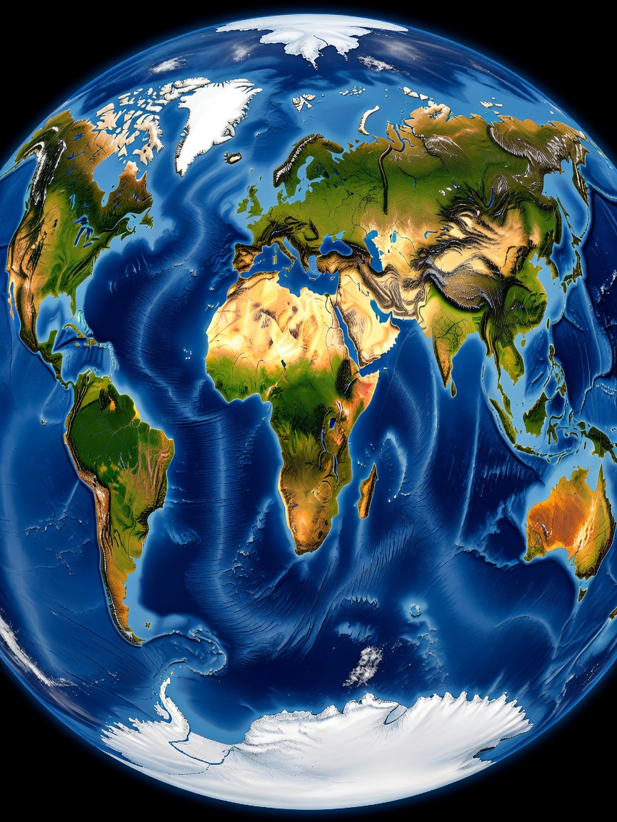 Earth Equirectangular Texture — Warhammer Scale (1 / 2)