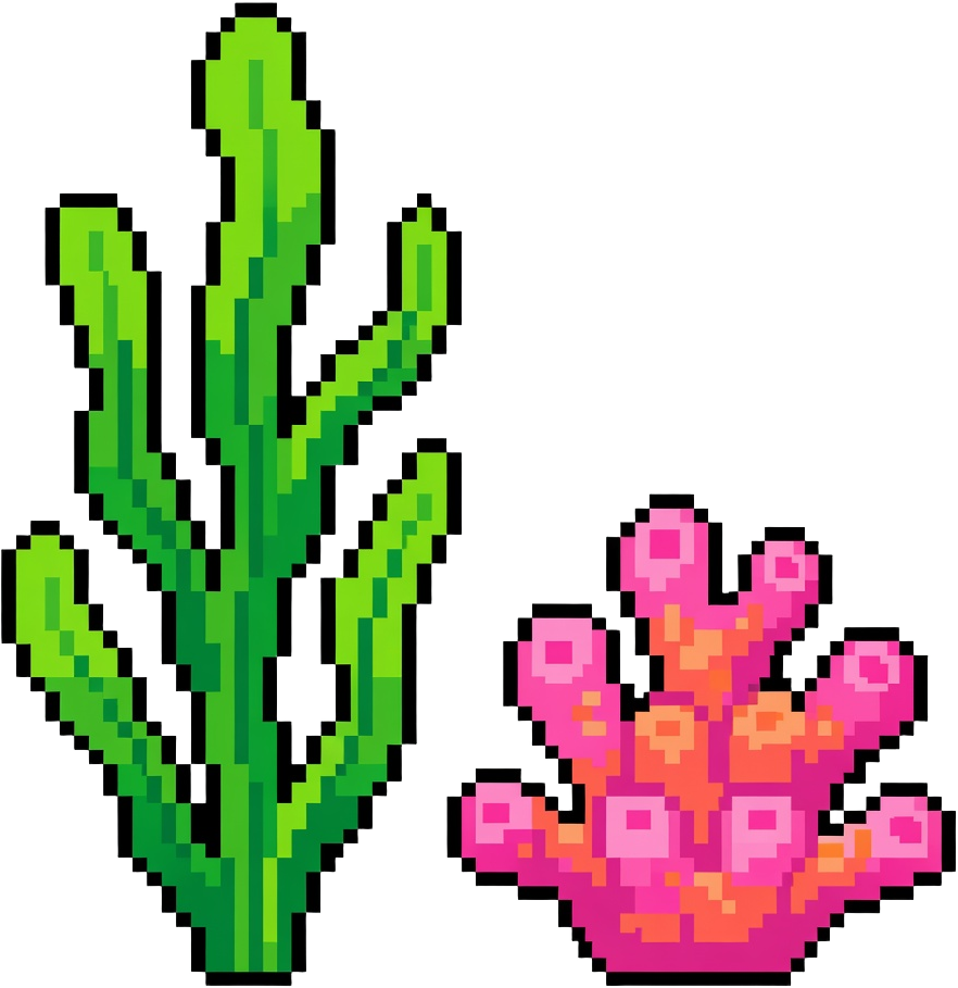 Seaweed Coral Background