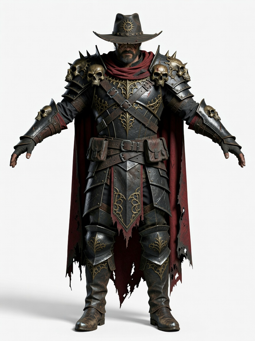 Gothic Western Hero T-Pose (2 / 2)