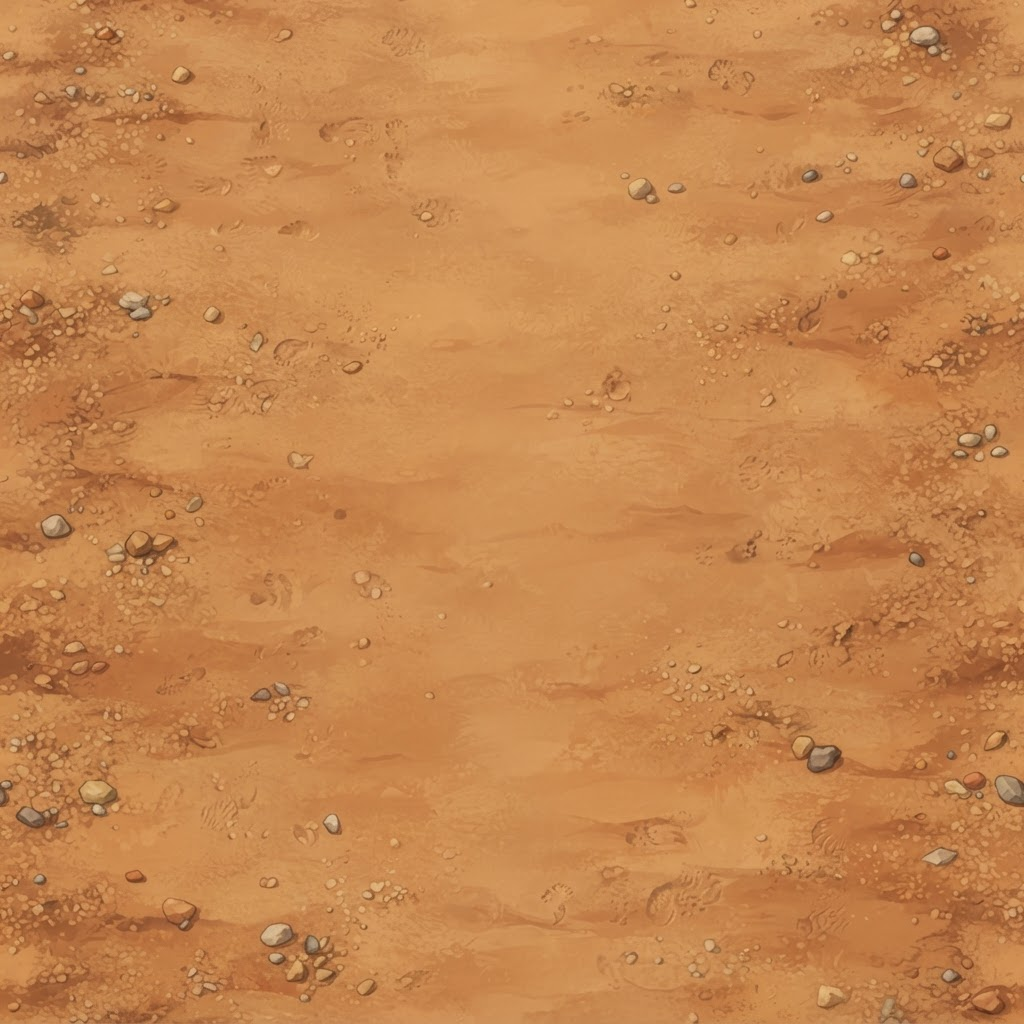 Image: Seamless tileable top-down texture of packed dirt 