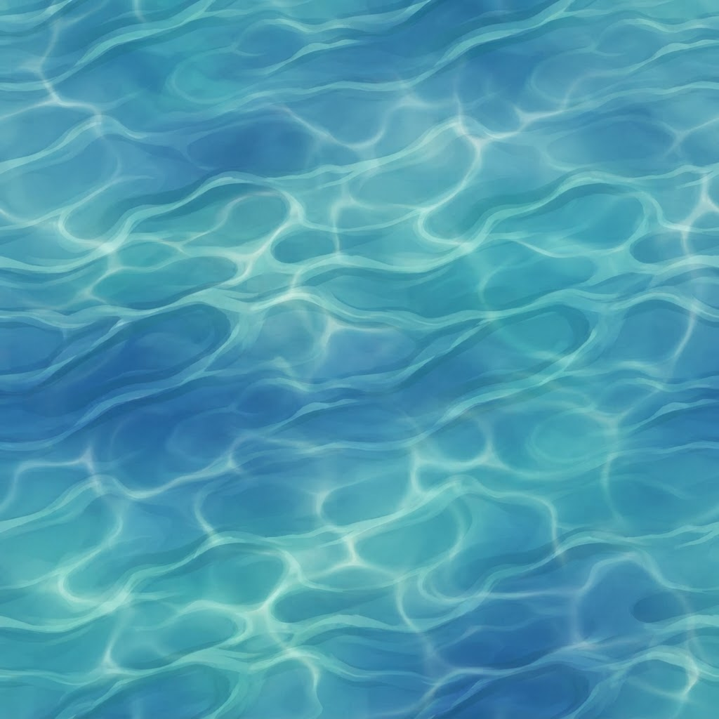 Image: Seamless tileable top-down texture of calm river w