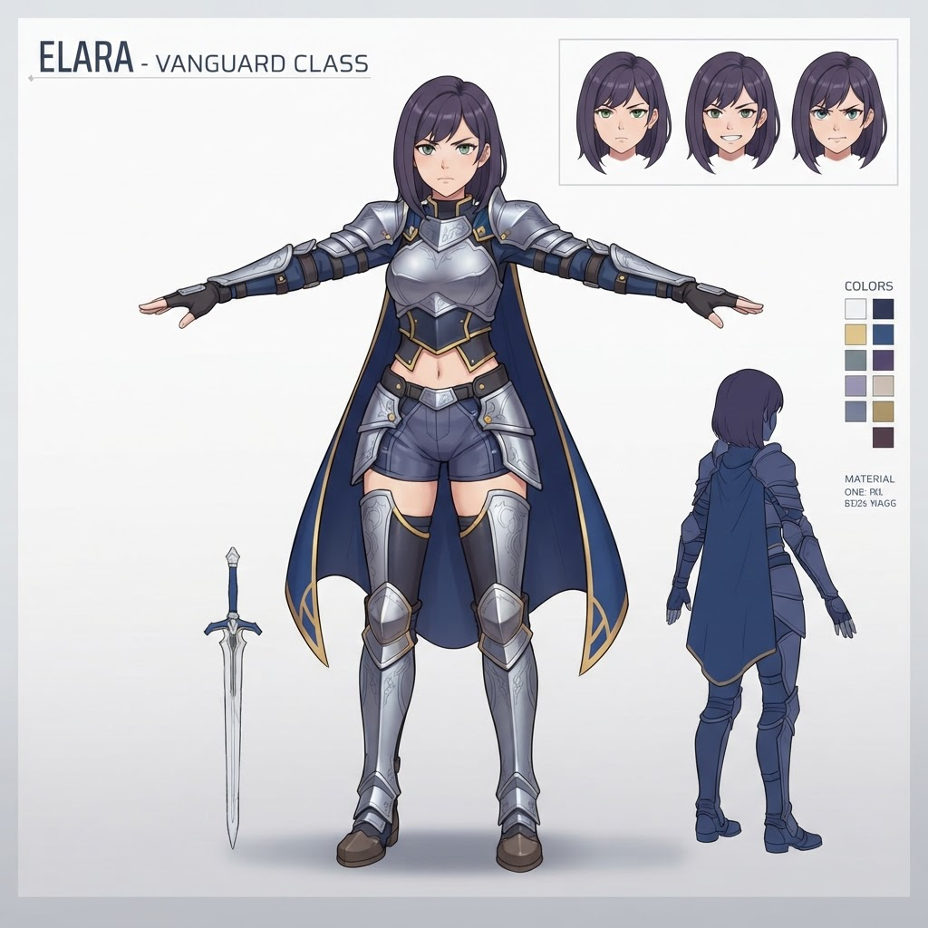 Anime Girl Character Sprite