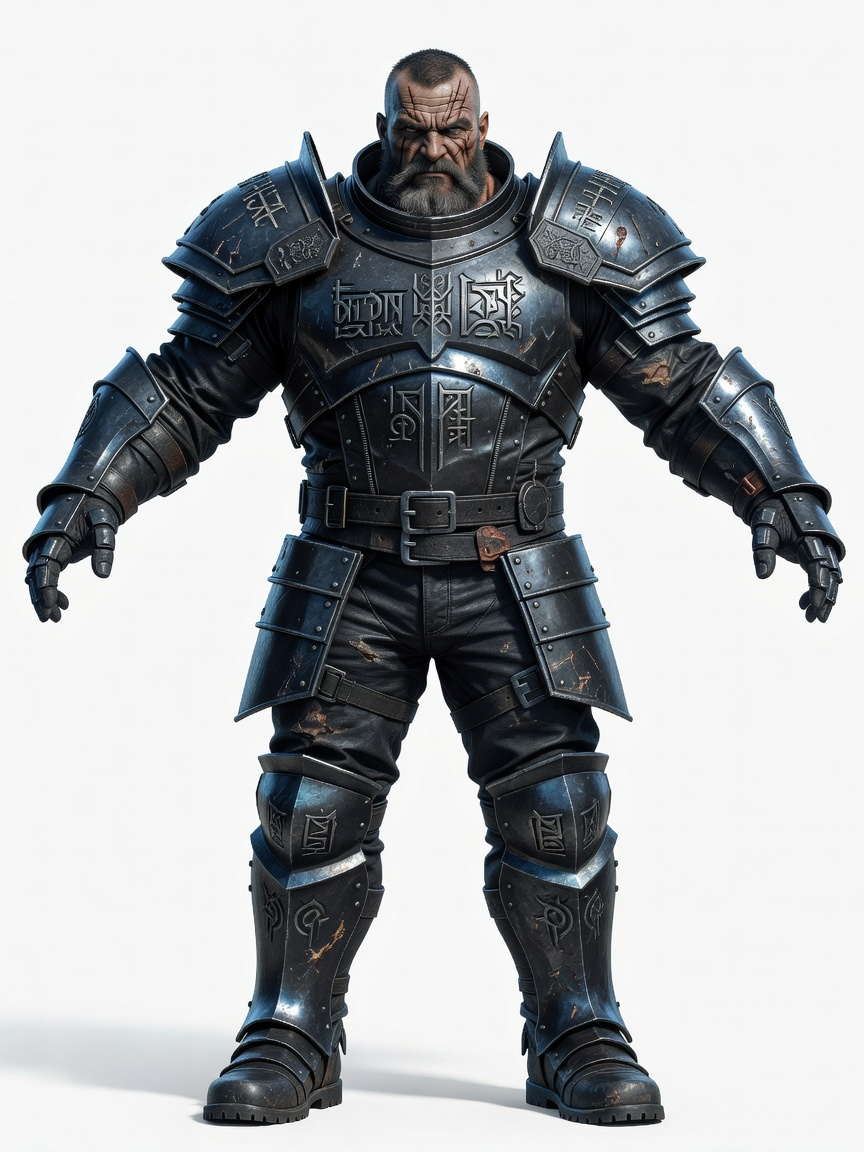 Biker Knight - T-pose Concept