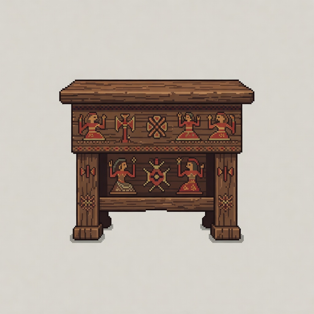 Pixel Art - Wooden Stand