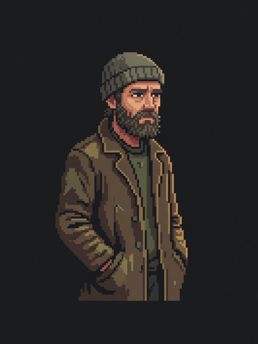 Homeless Man Pixel Art Sprite (1 / 2)