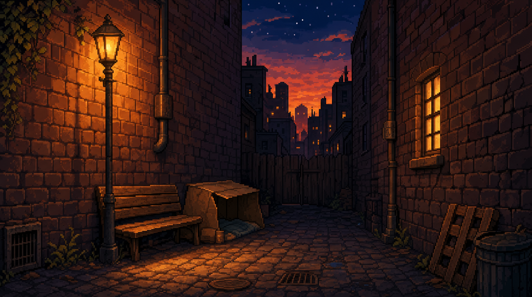 Dusk Alley Background v2 (2 / 2)