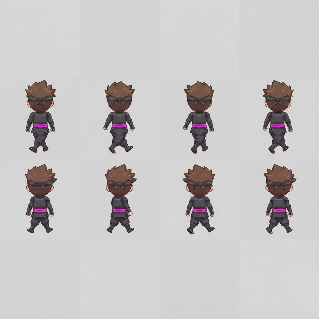 Image: Using this exact chibi ninja character (same big h