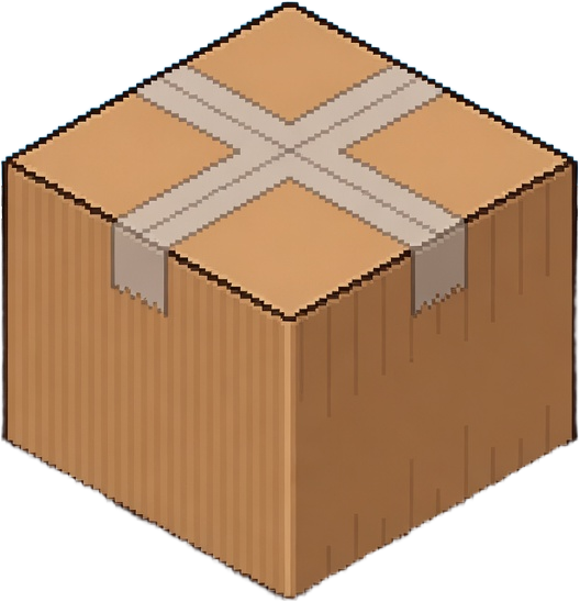 Cardboard Box Obstacle Sprite