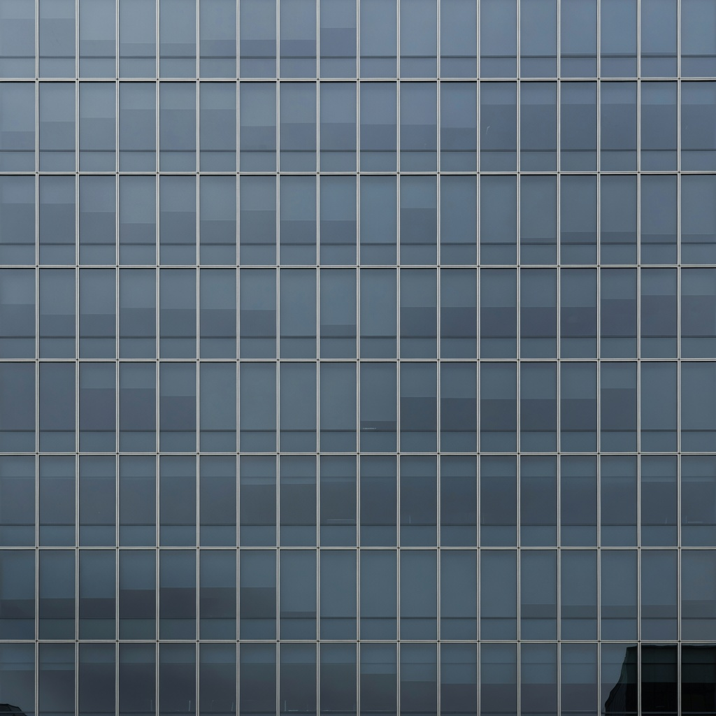 Building Facade Blue Glass Steel