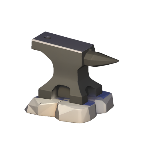 Low Poly Iron Anvil