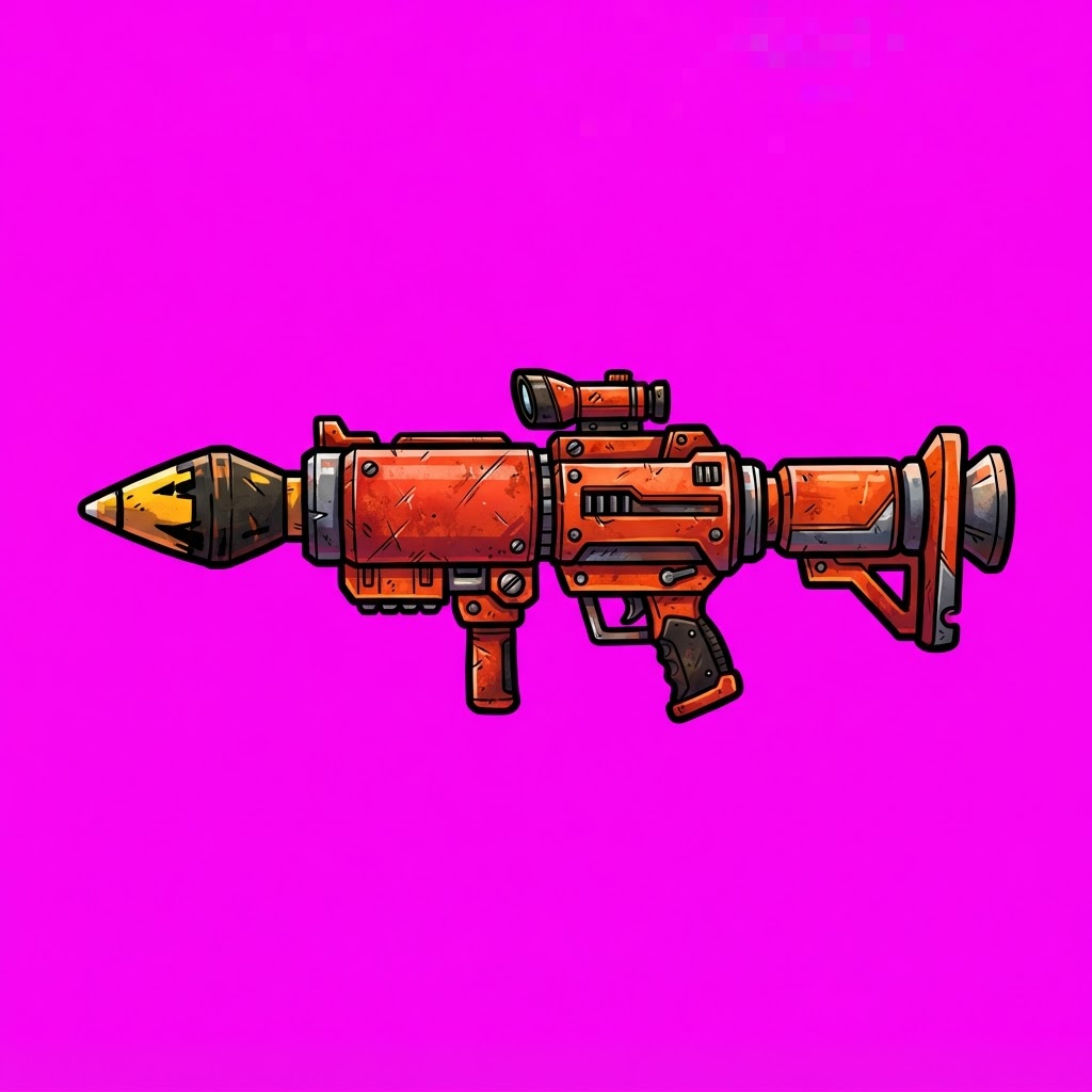 Unity Gun Game Image: Single game weapon icon on SOLID HOT MAGENTA #FF00 - Free ...