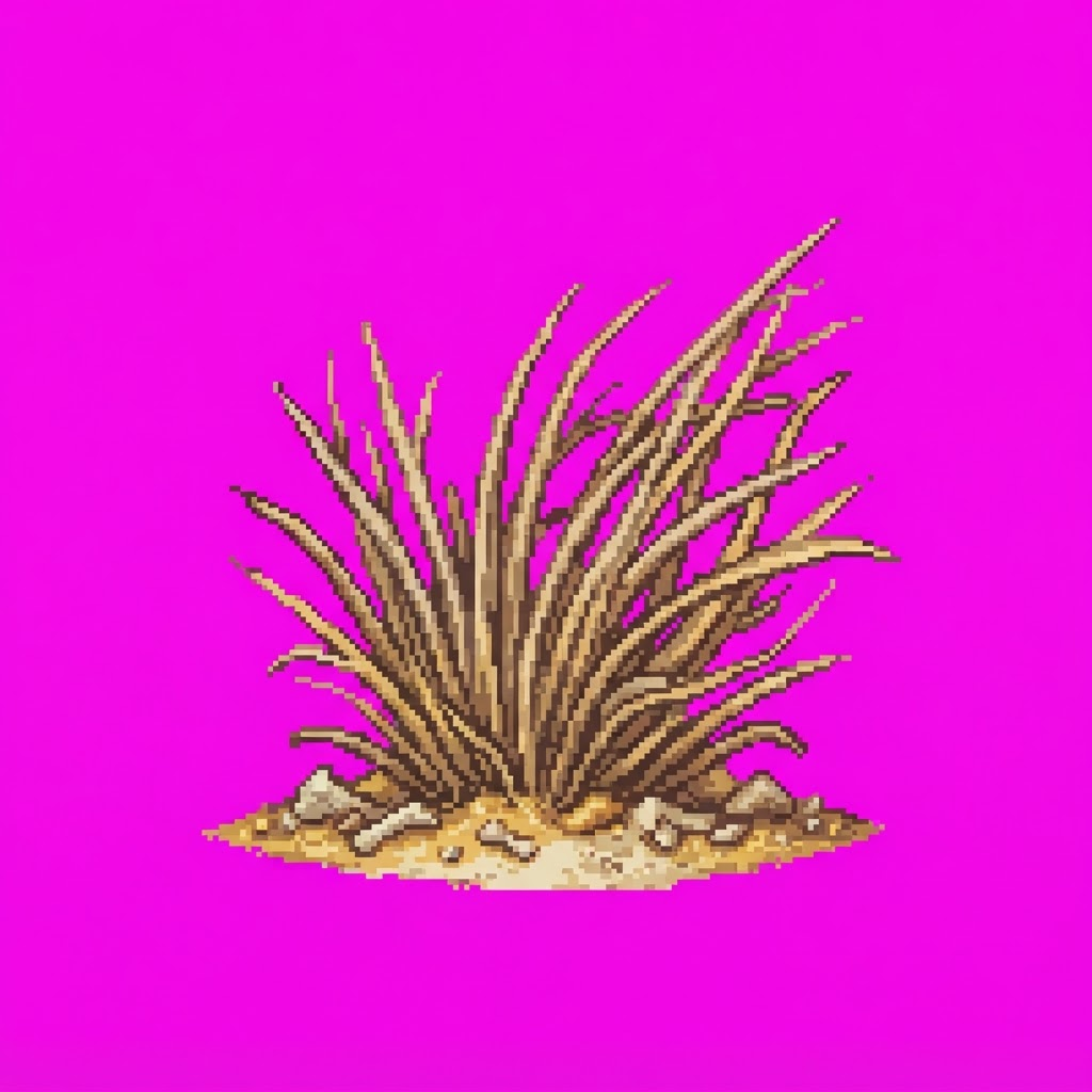 Image: Single game prop sprite: Dry grass tuft Bone Dunes - Free Game ...