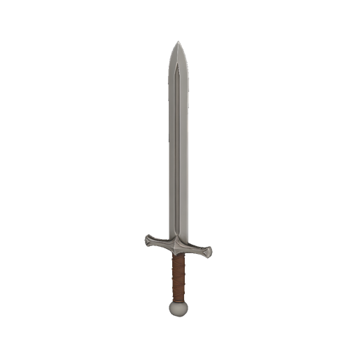 Realistic Medieval Iron Sword Model - Free 3D Model for Games