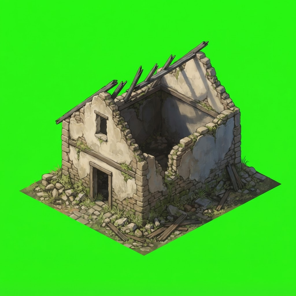 Image: The ruin of an abandoned medieval cottage: only th - Free Game ...