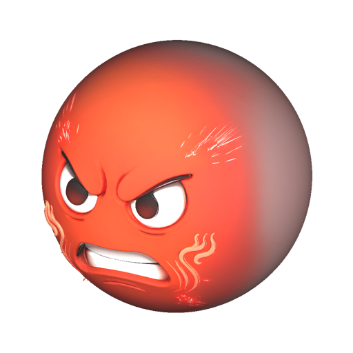 Angry Glossy 3D Emoji - Free 3D Model for Games