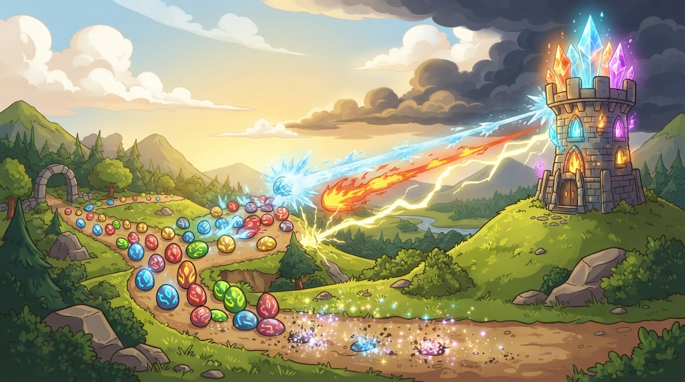 Défense contre la vague de formules - Free Game Background