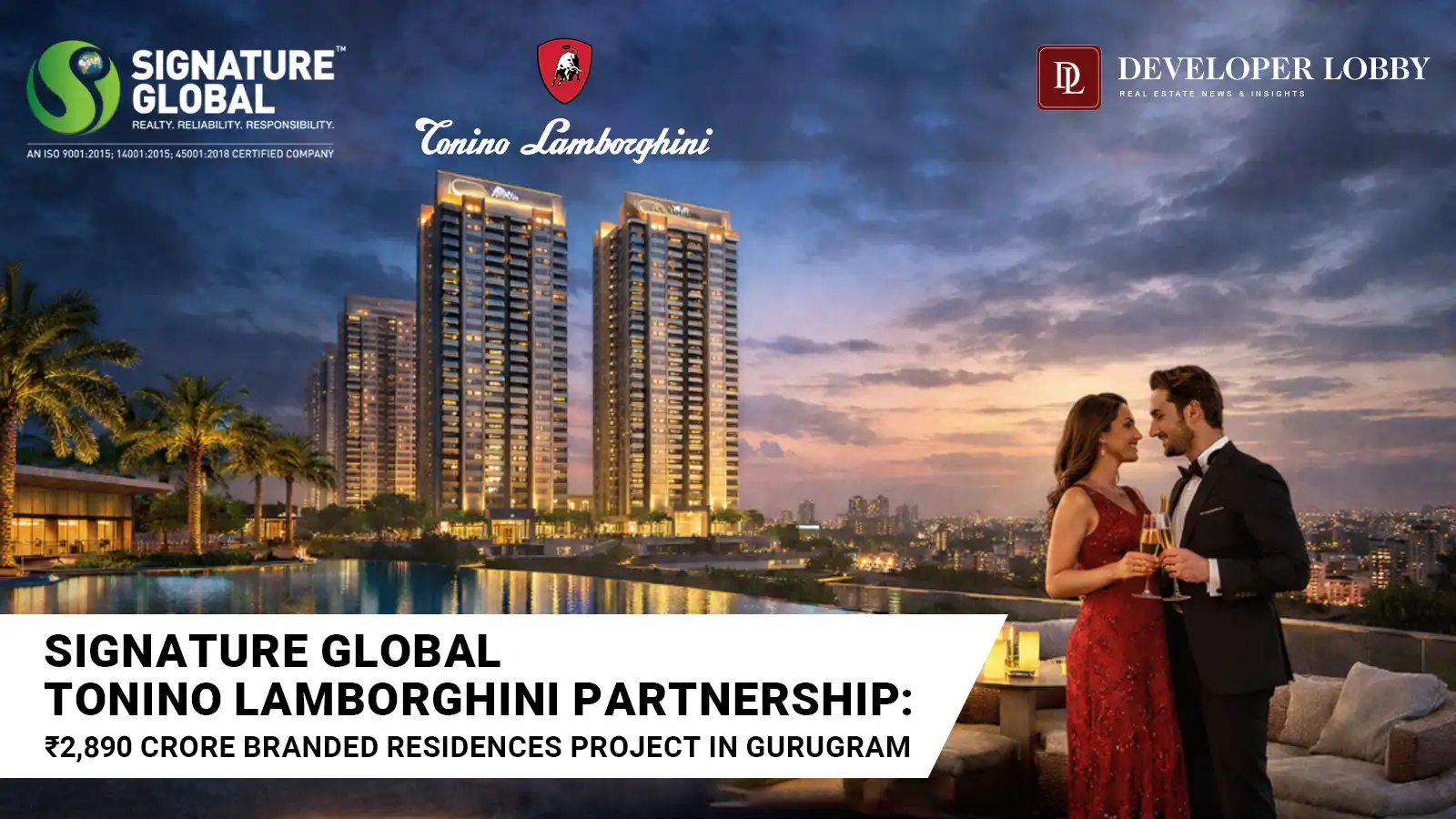 Signature Global Tonino Lamborghini Partnership: ₹2,890 Crore Branded Residences Project in Gurugram