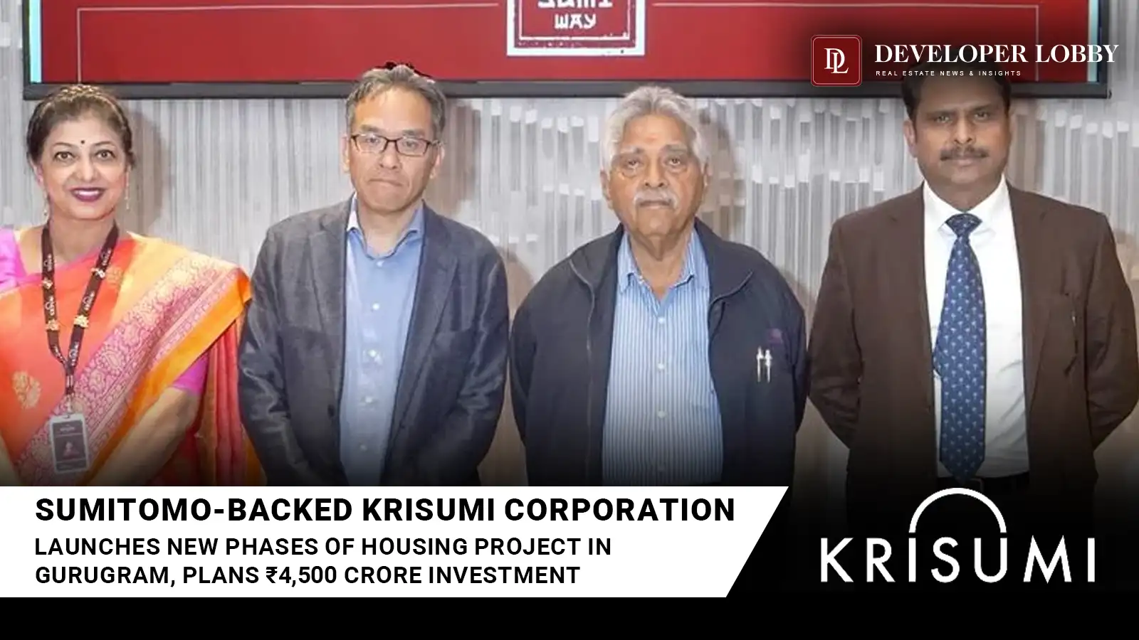Sumitomo-Backed Krisumi Corporation Launches New Phases of Housing Project in Gurugram, Plans ₹4,500 Crore Investment