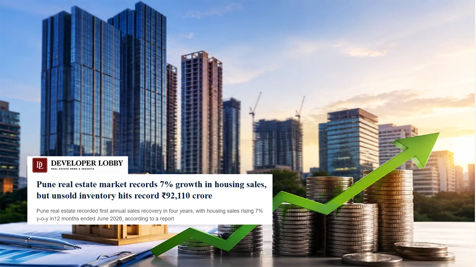 Pune Real Estate Market Records 7% Growth in Housing Sales, Unsold Inventory Reaches ₹92,110 Crore