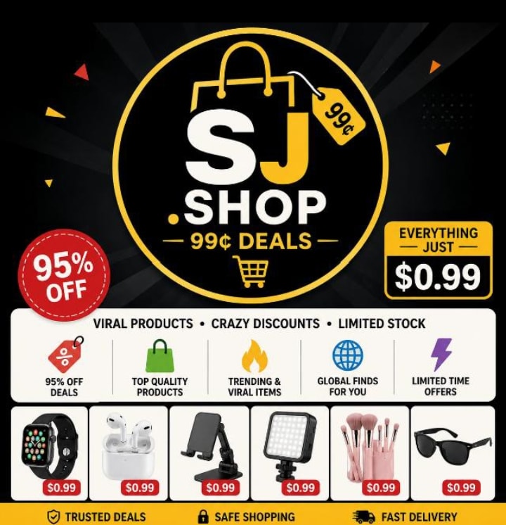 ๐๏ธ SJ $1 Store ๐ธ
๐ฅ Daily Viral Products Under $1
๐ฅ Up to 95% OFF Deals
๐ Fashion, Gadgets, Beauty & More