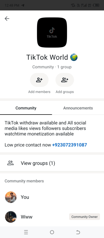 TikTok World ๐ โ social WhatsApp Group