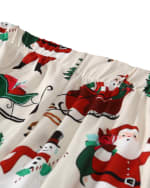 Merry Christmas och snögubbe med tryck julpyjamas, vit och svart