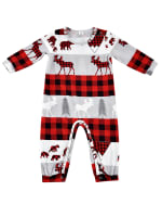 Julpyjamas med cariboubjörn och gran