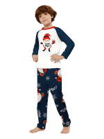 Den mycket skäggige jultomten, ”God jul”-familjepyjamas, par