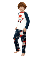 Den mycket skäggige jultomten, ”God jul”-familjepyjamas, par