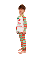 Grinchmaspyjamas för hela familjen, röd, grönrandig