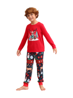 Varmklädd ren som väntar på jul Matchande pyjamas