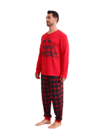 Merry christmas flockad matchande pyjamas i vintagestil