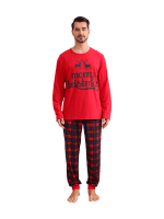 Merry christmas flockad matchande pyjamas i vintagestil
