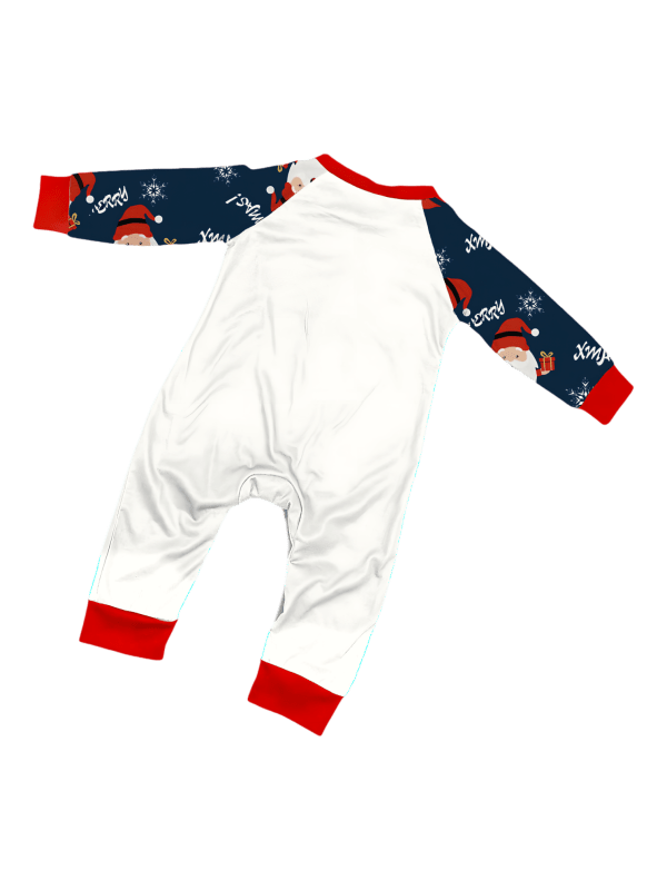 Den mycket skäggige jultomten, ”God jul”-familjepyjamas, par